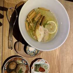 天草大王とツクリ茸の塩ラーメン