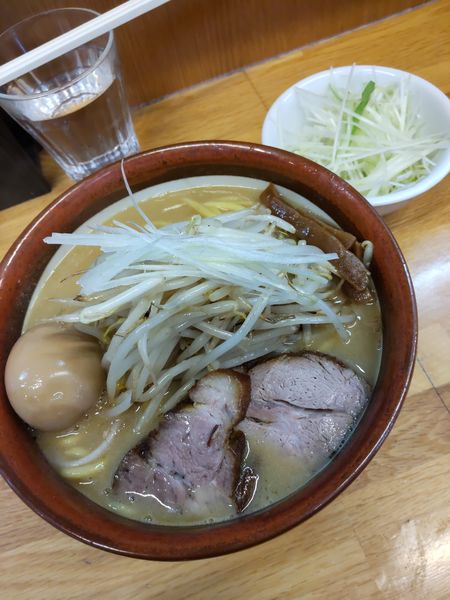 「味玉味噌らーめん＋ネギ」@味噌っ子 ふっくの写真