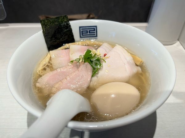 「鴨×鶏　きのこ香る特製淡麗塩らーめん」@淡麗拉麺 己巳の写真