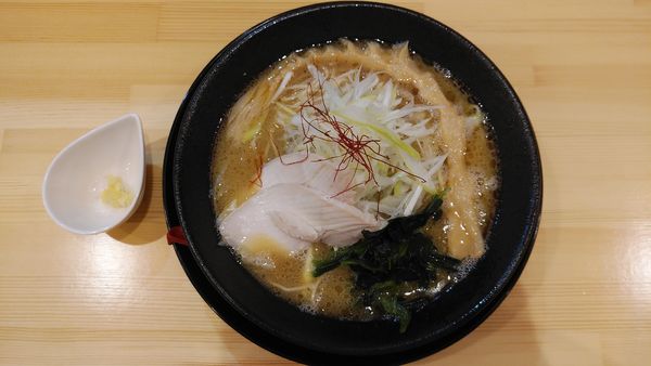 「濃厚鶏白湯ラーメン正油、長ネギ」@鶏白湯ラーメン ぱいず オリオン通り店の写真
