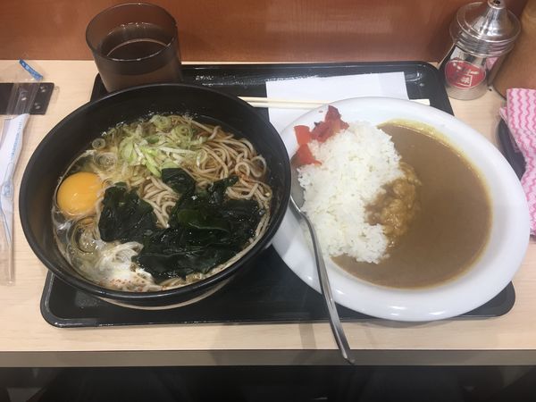 「ミニカレーセット」@名代 箱根そば 豊洲店の写真