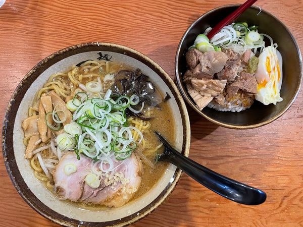 「味噌、チャーシュー飯」@麺屋つくしの写真