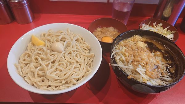 「つけ麺/マー油/ネギ/脂生卵」@麺屋HEROの写真