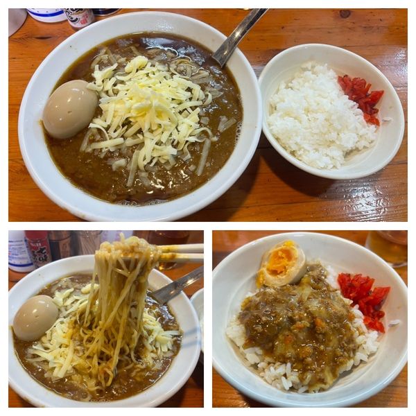 「チーズカレーラーメン ライス付き 850円」@ラーメン藤田の写真