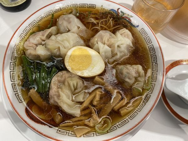 「ランチ雲呑麺　醤油　高菜飯」@広州市場 横浜ポルタ店の写真
