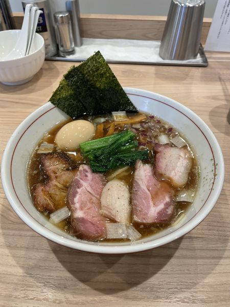 「特製手揉み中華そば（醤油）」@麺処 にし尾の写真