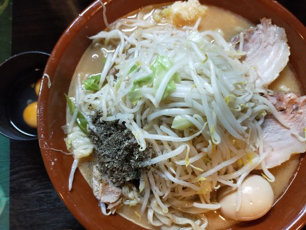 「【限定】ブタモーニ1200円(大盛150円)+生卵50円」@豚星。の写真