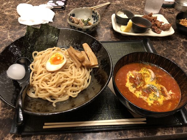 「トマトつけ麺」@麺匠 竹虎 新宿店の写真