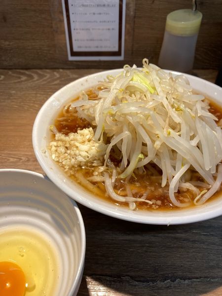 「ミニ（250g）ニンニク少なめ」@麺屋 浜一の写真