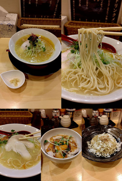 「『鶏白湯ラーメン 塩&ミニ鶏チャーシュー丼+和え玉』」@鶏白湯ラーメン ぱいず オリオン通り店の写真
