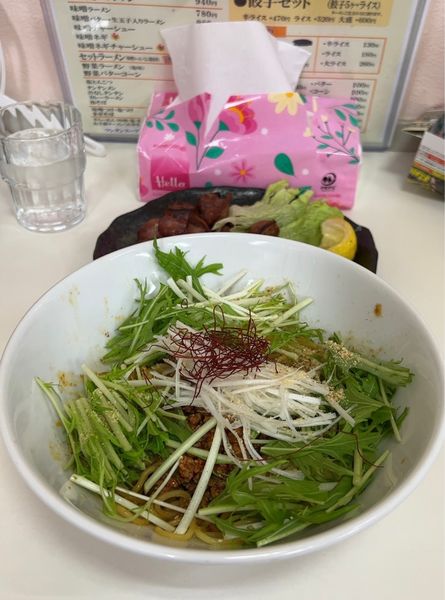 「汁なしタンタン 砂肝 ティッ」@ラーメンHOT めん花の写真