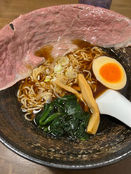 「高山らーめん（飛騨牛一枚入り）」@蔵食房 龍々の写真