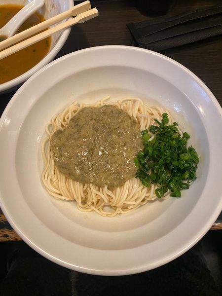 「アオサのクリームチーズの和え玉」@灰汁中華 丿貫 福富町本店の写真