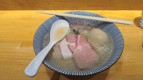 「中華そば、塩」@貝だし麺 きた田の写真