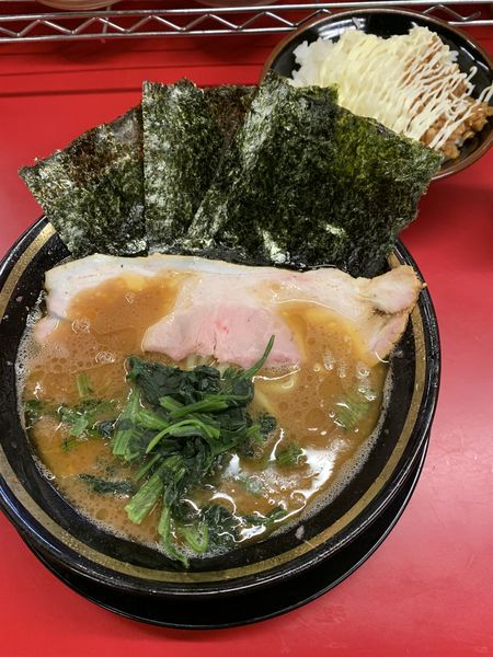 「ラーメン ライス大盛り」@柏 王道家の写真