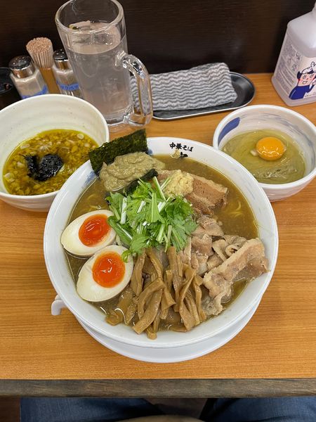 「牡蠣出汁炊きつけそば」@中華そば 半ざわの写真