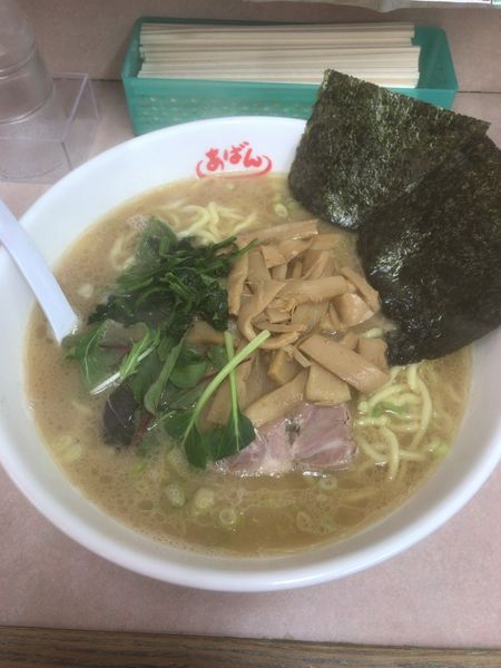 「メンマラーメン(大盛り)」@横浜ラーメン あばん 上尾西口駅前店の写真