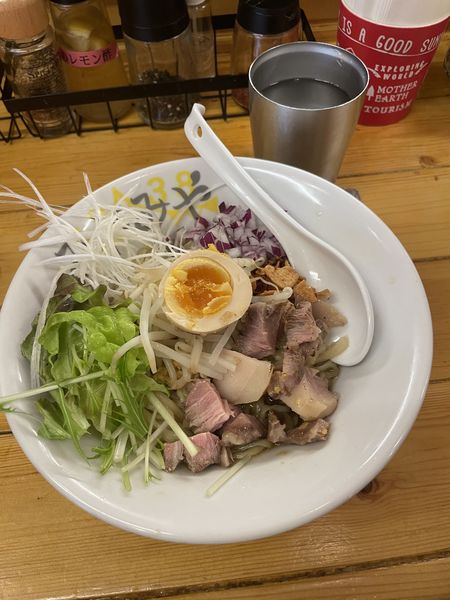 「鶏油まぜそば」@味噌ぶり noodle みやみやの写真