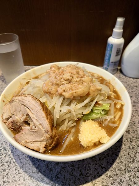 「【限定】味噌二郎中  ニンニク  アブラ」@ラーメン宮郎の写真