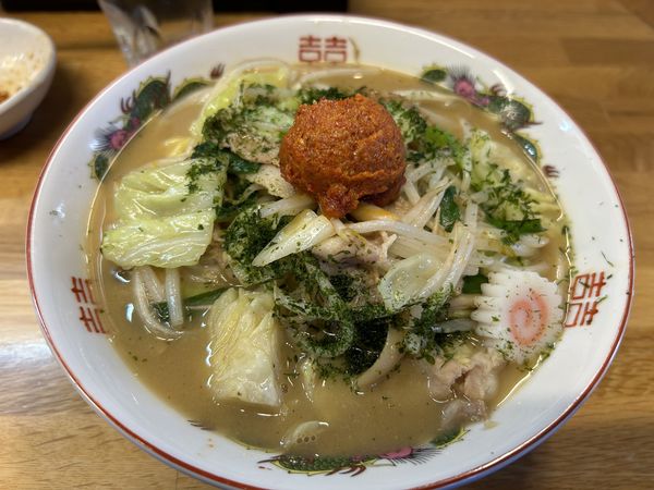 「【限定】山形風からみそたんめん960円+ビール」@味噌っ子 ふっくの写真