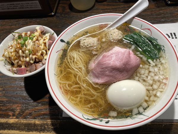 「特製煮干しラーメン＋マヨチャーシューご飯＋替え玉」@らぁめん小池の写真