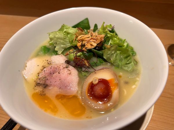 「こだわり麺の鶏白湯塩そば」@船橋 蔭虎の写真