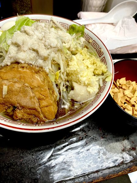 「ラーメン ニンニク アブラ 生姜」@自家製麺 まさき（非乳化） 2号店の写真