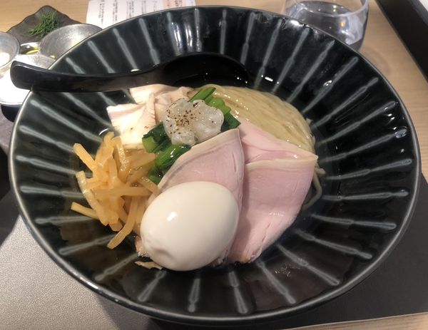 「特製帆立の昆布水つけ麺 黒〈醤油〉」@Tokyo Style Noodle ほたて日和の写真