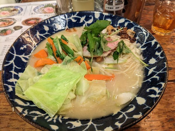 「鶏そば+野菜」@鶏そば HIBARIの写真