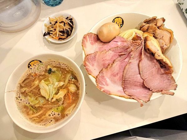 「超肉濃菜つけめん(中)＋味玉、ナムル」@濃菜麺 井の庄 荻窪店の写真