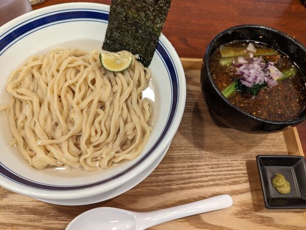 「昆布水つけ麺　小200㌘950円」@中華そば 千乃鶏の写真
