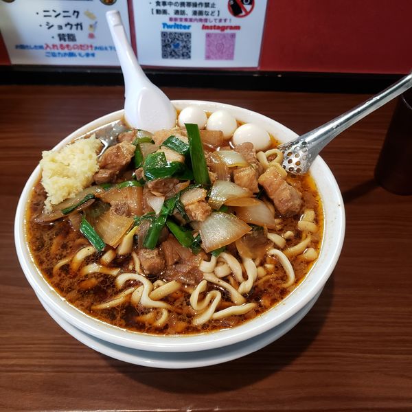 「スタ満ソバ麺大盛まさお」@元祖スタミナ満点らーめん すず鬼 熊谷うえちゃん店の写真