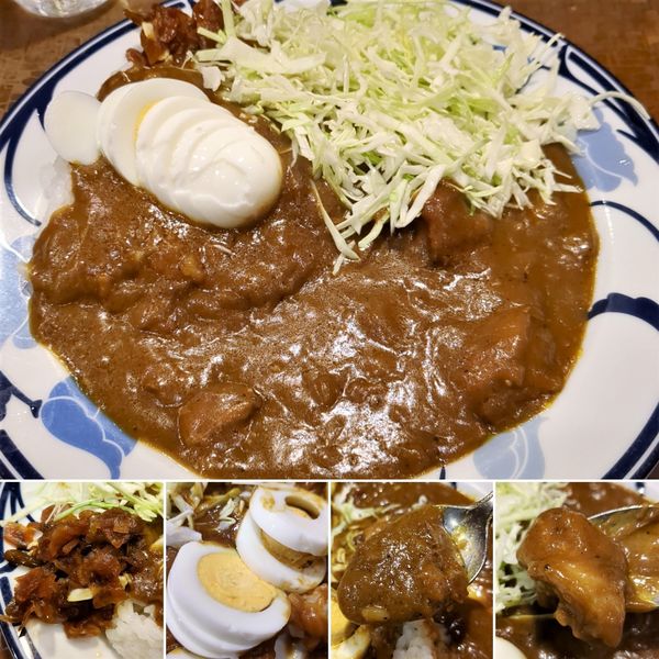 「インドカレー＋ゆでたまご＝950円」@マーブルの写真