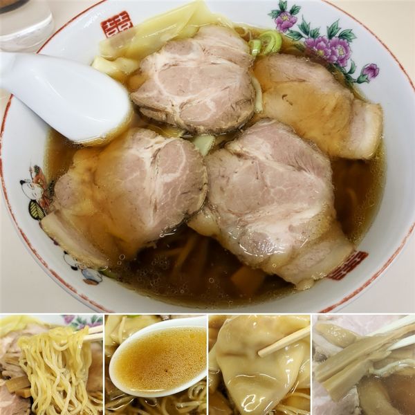 「チャーシューワンタンメン　850円」@中華 カドの写真