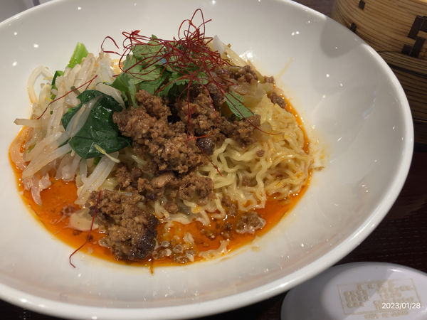 「汁なし、坦々麺Aセット(1,580円)」@中国老舗 天津飯店 イオンモール幕張新都心店の写真