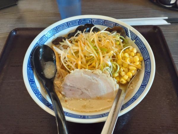 「味噌らぁ麺　辛ネギトッピング」@麺匠えにしの写真