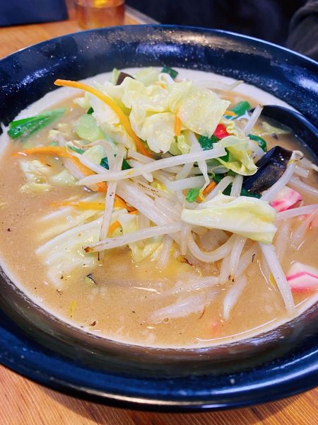 「野菜ラーメンみそ　ハーフ」@会津喜多方らーめん 新田店の写真