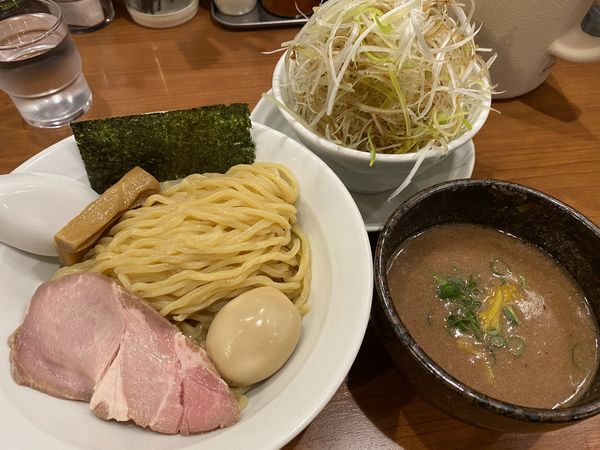 「味玉つけ麺+ネギチャーシューご飯 1000+350」@中華そば 七麺鳥の写真