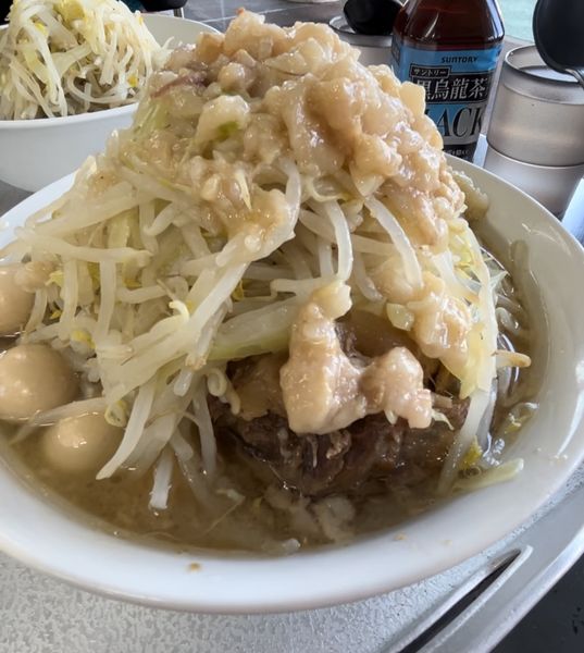「小ラーメン 麺少TPうずら全マシ」@ラーメン二郎 柏店の写真