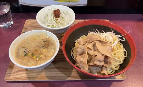 「肉つけ麺 赤い辛ネギ」@麺藤田の写真