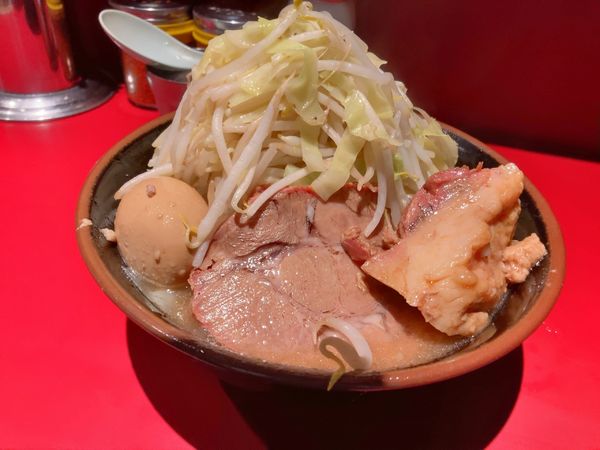 「ラーメン+味玉」@ラーメン二郎 荻窪店の写真