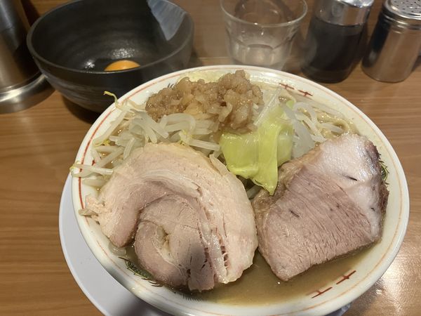 「ラーメン＋麺増し50g＋生卵」@麺処 ほん田 東十条店の写真