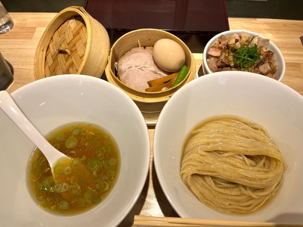 「つけそば味玉＋豚飯」@麦処 八と丁の写真