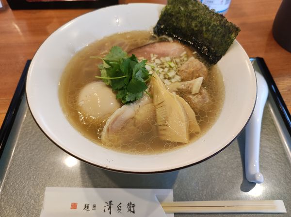 「特選鶏そば塩」@麺匠 清兵衛 下赤坂店の写真