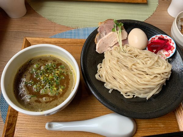 「鶏白湯のサバカレーつけそば」@中華蕎麦 はざまの写真