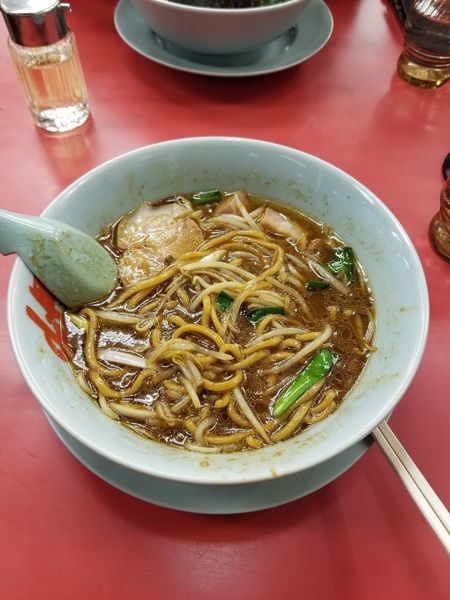 「熟成味噌もやしラーメン」@山岡家 山梨甲斐店の写真
