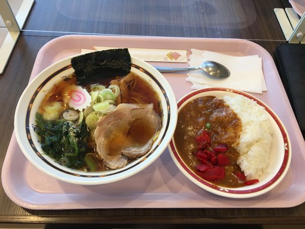 「ミニカレーラーメンセット」@お食事処 はらまちの写真