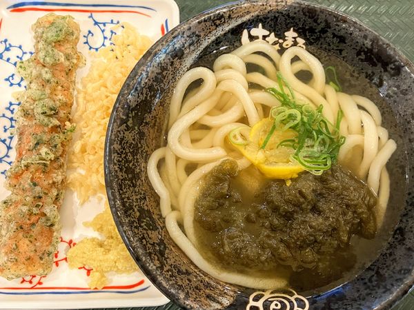 「ゆずとろろ昆布390円ちくわ磯辺揚げCP」@はなまるうどん ビビット南船橋店の写真
