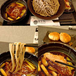 『とり汁そば 特盛+焼きおにぎり(¥1600+200)』