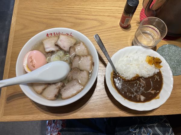 「會津山塩ラーメン＋ミニカレー」@會津 喜多方らーめん 愛絆の写真